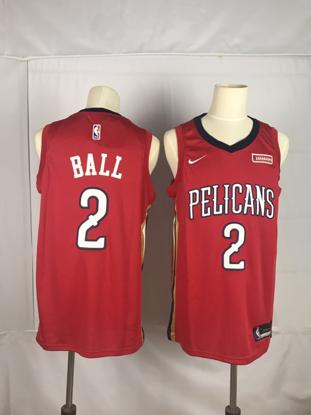 Men New Orleans Pelicans #2 Ball Red Game Nike NBA Jerseys->los angeles lakers->NBA Jersey